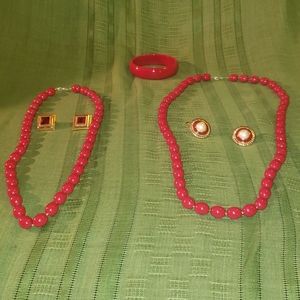 Vintage 7 Piece Monet Costume Jewelry - Earrings,